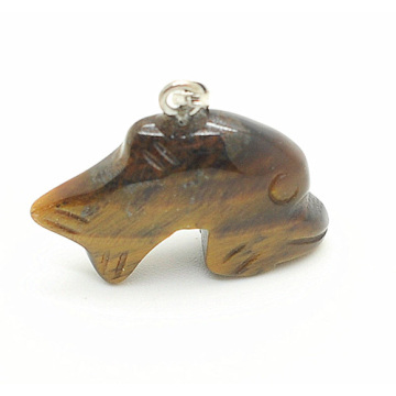 Dolphin Shape Yellow Tiger eye pendant