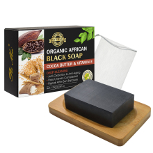 Natural Plant Extract Handmade African Black Soap for Gentle Exfoliation and Skin Cleaning
