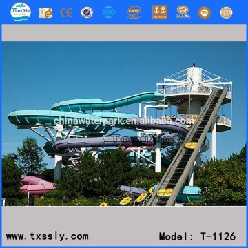 fiberglass water slide combination