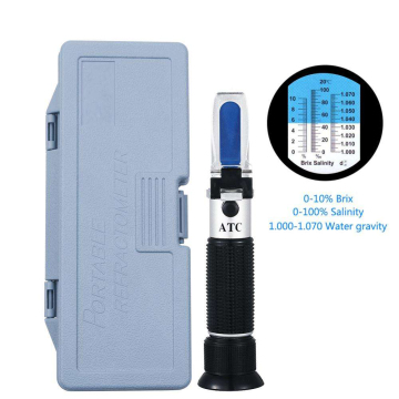 Digital Brix and Salinity Refractometer with Automatic Temperature Compensation