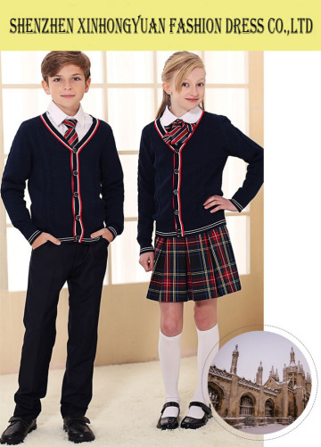 wholesale western style international kids primary school uniform cardigans