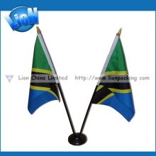 Double Pole Desk Table Flag Banner