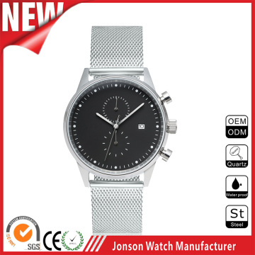 Custom fashion stainless steel mesh strap watch with unbranded watches