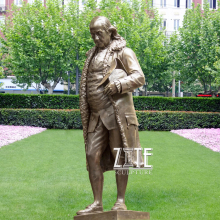 Garden metal figure sculpture bronze president franklin statue