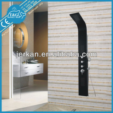 Stainless steel black shower panel