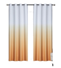 Ombre Blackout Curtains for Living Room/Bedroom - Thermal Insulated Grommet Drapes