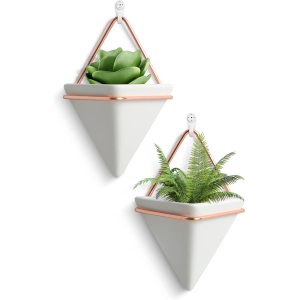 2 Pack keramische geometrische wandplanters