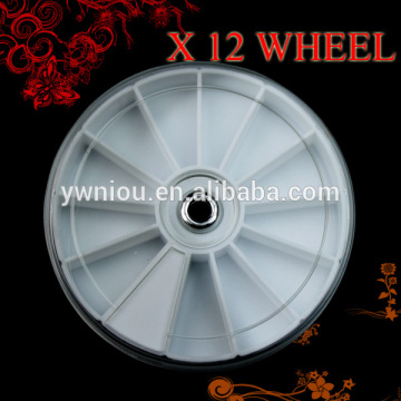 8.2cm Round nail art stones wheel plastic box