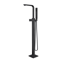 Free Standing Matte Black Floor Mount Bathtub Faucet