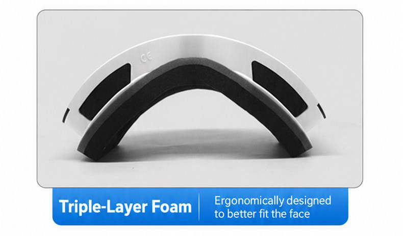 Wholesale Magnetic Wide View Anti-Fog Snow Goggles ME2191-Triple-Layer Foam Wholesale Magnetic Wide View Anti-Fog Snow Goggles ME2191-Triple-Layer Foam