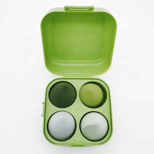 Gorąca sprzedaż 4PC/pudełko zielony zestaw gąbki kosmetycznej bez lateksu