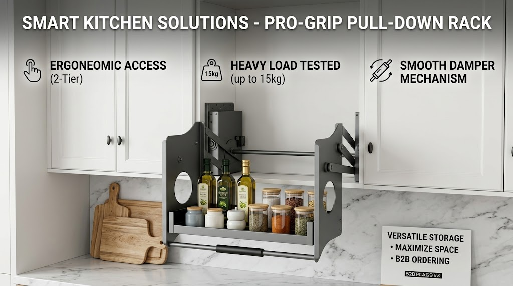 rack de puxar para cozinha inteligente pro grip smart kitchen pro grip pull down rack