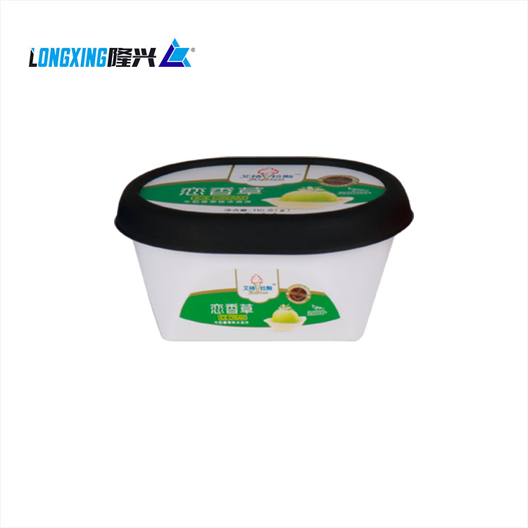 200ML In-Mould Labeling Ice Cream Container Ice Cream Cup with spoon in the lid