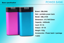 Mobile power station with 4400mAh capacity DL-0109