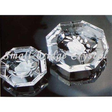 Crystal smoking set,engraved crystal smoking set,smoking ashtray