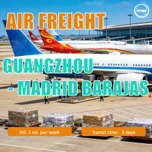 Air Freight from Guangzhou to Madrid Barajas Spain