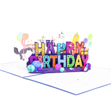 3D Happy Bithday Pop Up Cards with Cats