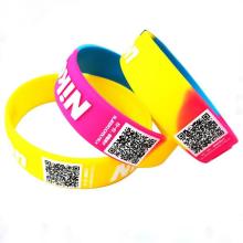 Custom Festival Bracelets: Stylish Music Wrist Bands with QR Code in Rubber Material