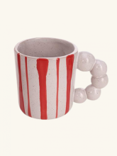 Striped Handheld Ceramic Glass