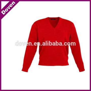 women's red knitted sweater custom sweater