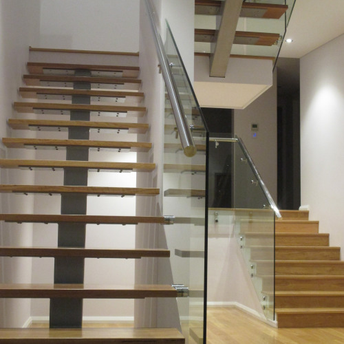 Stainless steel glass railing and railing system