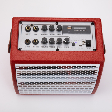 Portable Hi-Fi Karaoke Speaker with Guitar Bass Sound and Microphone for Outdoor Singing