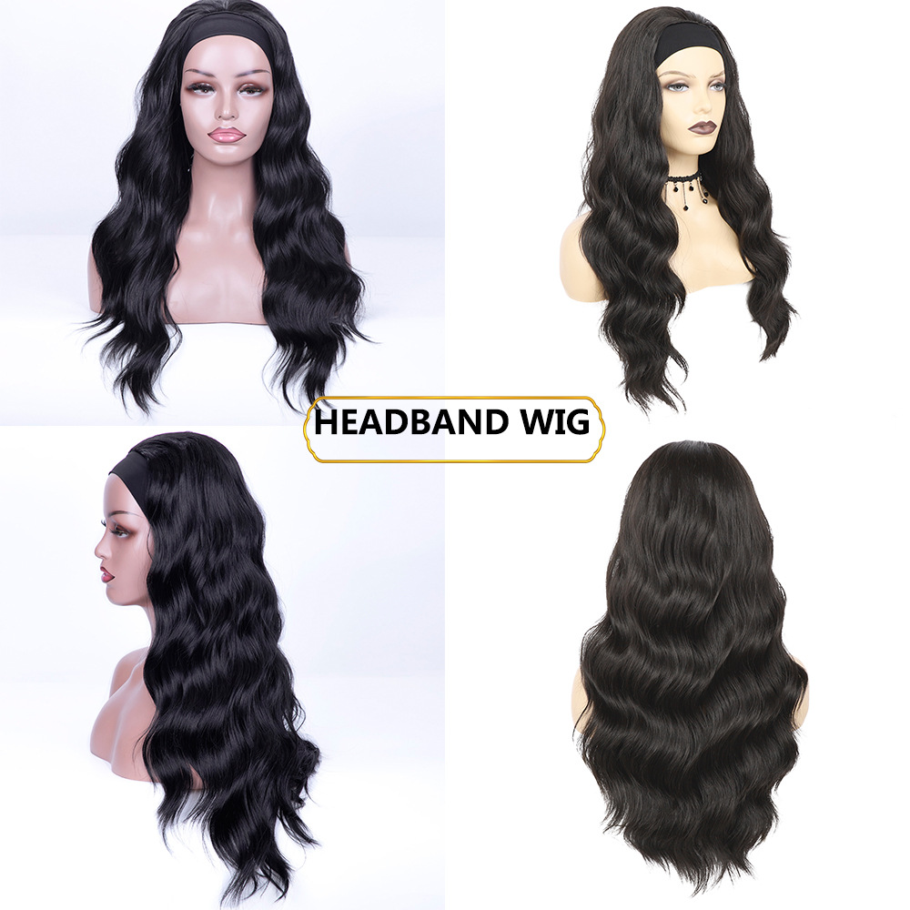 Manufacturer Supplier Cheap Braided Hair wholesale bob style body wave straight synthetic hair headband wig for black women