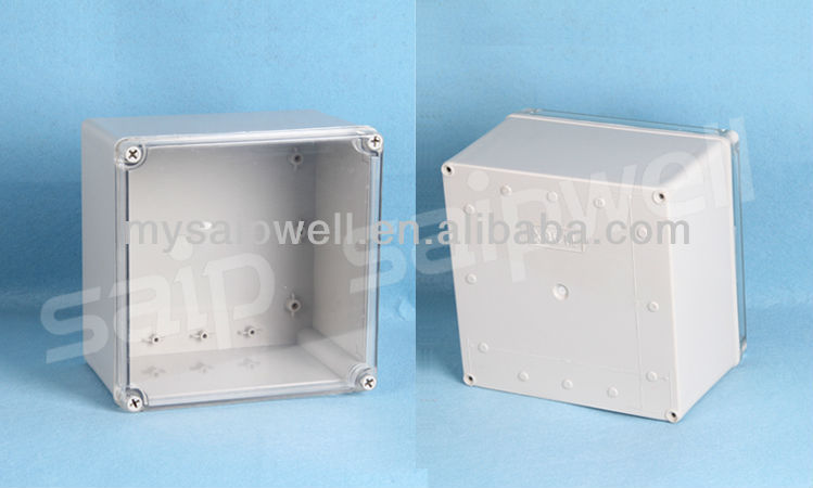 SAIPWELL/SAIP High quality 200*200*130mm ip67 ABS/PC Transparent plastic switch box