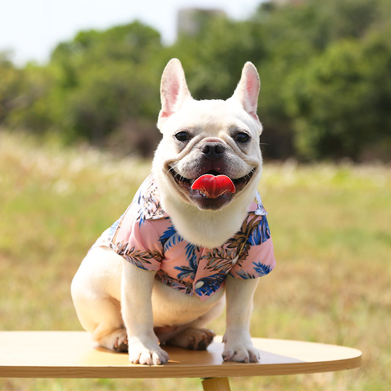 Wholesale  Dog Hawaiian Shirts Style Cotton and Linen Pet Big Dog Clothes Shirt Cat Shirt 5xl Grande