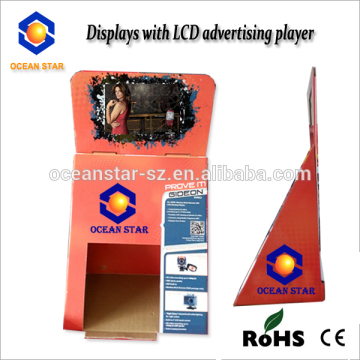 LCD screen video advertising displays box video paper box