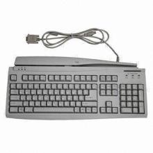 Magnetic Card Reading Keyboard with 3 Tracks Magnetic Stripe Card Reading and USB Interface
