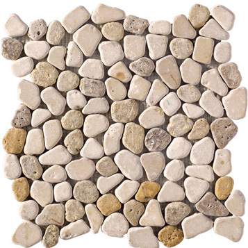 Pebble Cobbles Stone Marble Mosaic (T 1294)