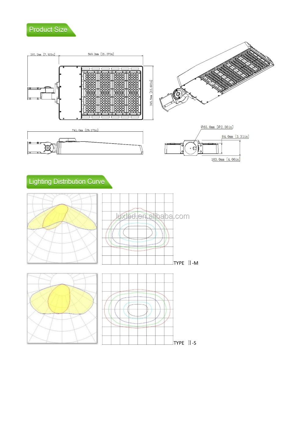 Parking etl pcb led street 100w 150w 200w 300w