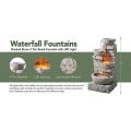 Tiered Bowls Floor Stacked Stone Waterfall Fountain