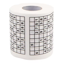 Fun Colorful 3Ply Sudoku Printed Toilet Tissue Roll