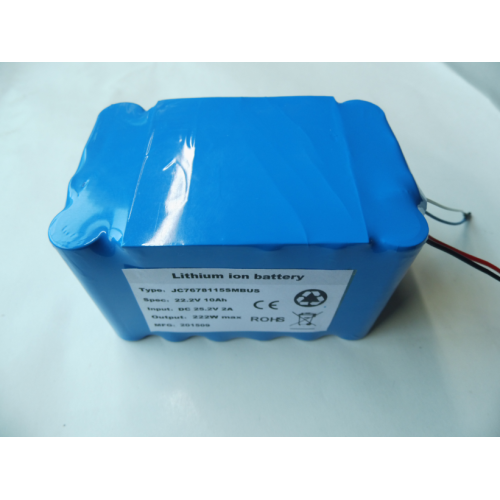 Pack de batterie Li-ion 22.2V 10Ah personnalisé en usine