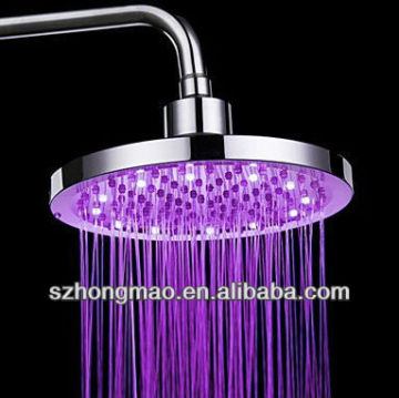 Led flashing shower head,automatic shower head