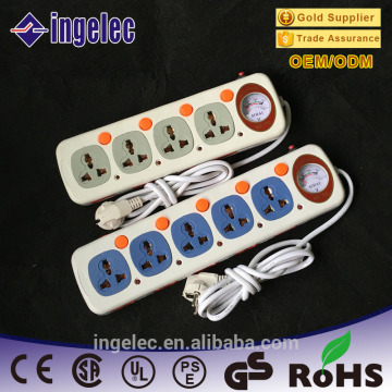 4 way extension cord socket with switch multi socket extension 3 way ,4 way ,5 way socket with timer