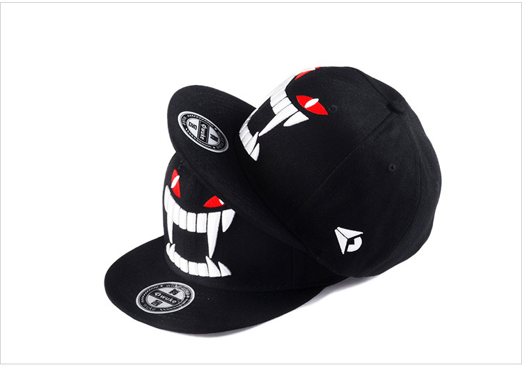 Big teeth baseball cap hip hop skateboard cap (1)