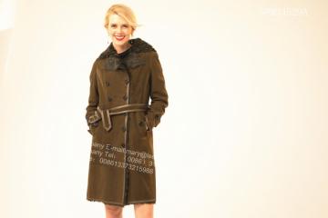 Double-breasted Australia Merino Shearling Coat