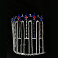 Crown Rhinestone Star Tiara Patriotik Pageant Murah