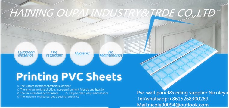 PVC Laminated Ceiling Panels / Gypsum Ceiling Tiles / PVC Faced Ceiling Tiles