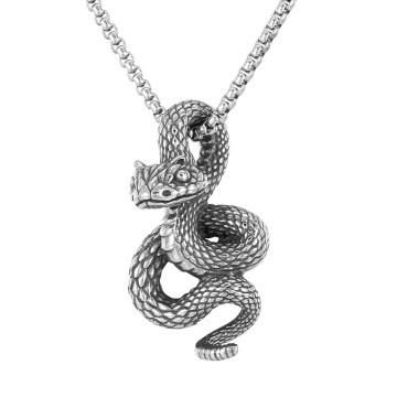 KALEN Unisex Punk Stainless Steel Vicious Viper Snake Pendant