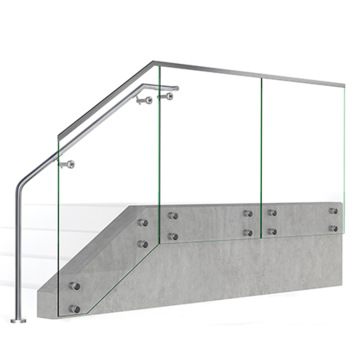 Inox Stainless Steel Glass Balustrade Balcony Railing