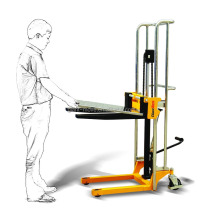 Manual Platform Forklift 400kg Hydraulic Hand Stacker Portable Pallet Truck