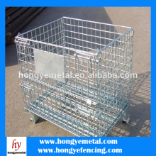 Metal Wire mesh roll container wire basket carts with 4 wheels