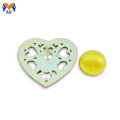 Hollow Out Heart Shaped Brooch Pin Badge