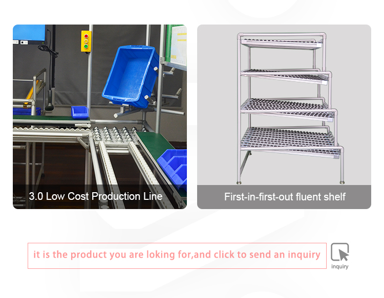 DYL-A4033PW industrial gravity flow placon aluminum pallet roller track for sliding shelf system