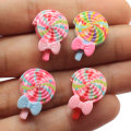 Hochwertige 100pcs 15 * 22MM Farbe Flatback Harz Sweet Candy Lollipop Handwerk für Schmuck Accessoires Dekoration Ornament