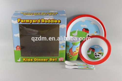 5PCS Melamine children dinnerware set Tableware set